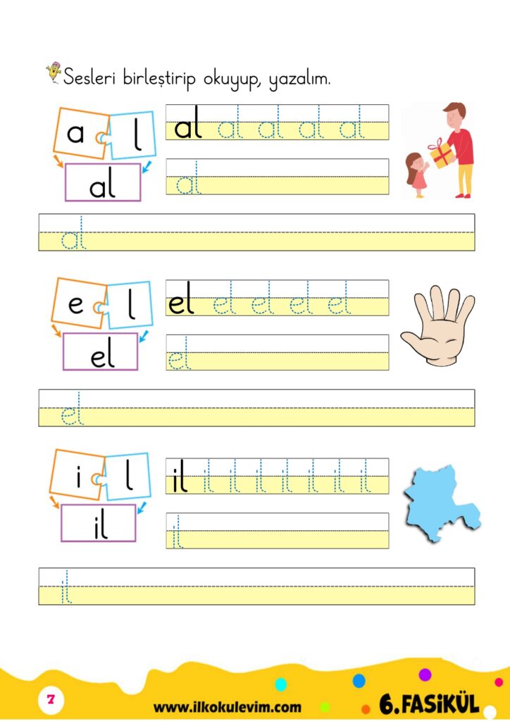 1. Sınıf L Sesi Fasikülü