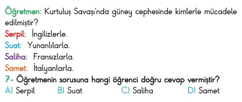 4. Sınıf Türkiye Geneli Ölçme ve Değerlendirme Sınavı 2