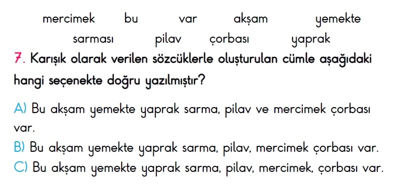 3. Sınıf Türkiye Geneli Ölçme ve Değerlendirme Sınavı 2