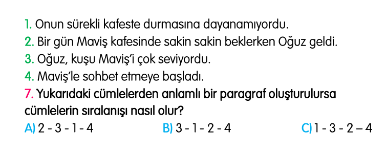 2. Sınıf Türkiye Geneli Kazanım Değerlendirme Sınavı 4