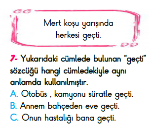 2. Sınıf İlkokul Evim Türkiye Geneli Süreç İzleme Sınavı 3