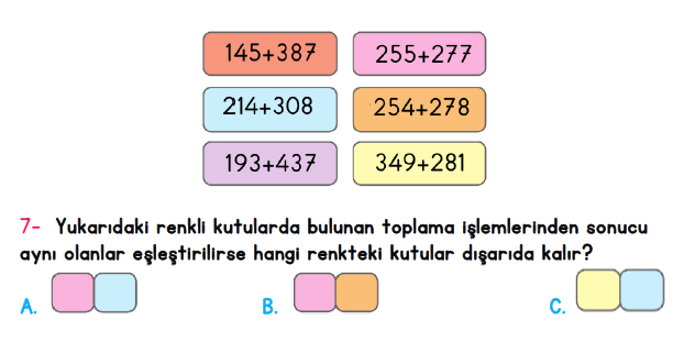 3. Sınıf İlkokul Evim Türkiye Geneli Süreç İzleme Sınavı 1