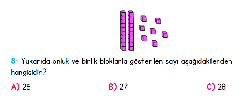 1. Sınıf Türkiye Geneli Kazanım Değerlendirme Sınavı 1