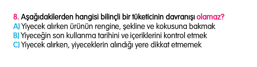 3. Sınıf Türkiye Geneli Kazanım Değerlendirme Sınavı 4