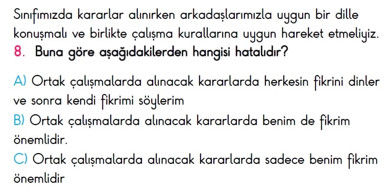 3. Sınıf Türkiye Geneli Ölçme ve Değerlendirme Sınavı 2