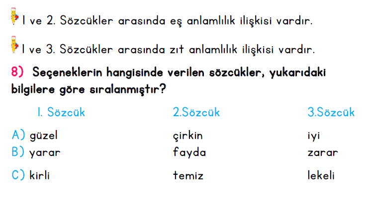 2. Sınıf İlkokul Evim Türkiye Geneli Süreç İzleme Sınavı 1