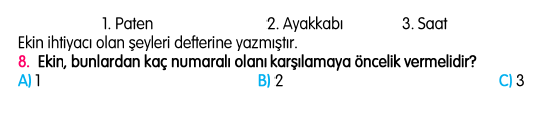 2.Sınıf Ekim Ayı Süreç İzleme Sınavı-2