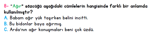 3. Sınıf İlkokul Evim Türkiye Geneli Süreç İzleme Sınavı 1