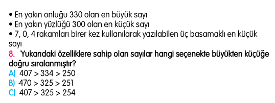 3.Sınıf Ekim Ayı Süreç İzleme Sınavı-2