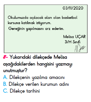 3. Sınıf İlkokul Evim Türkiye Geneli Süreç İzleme Sınavı 3