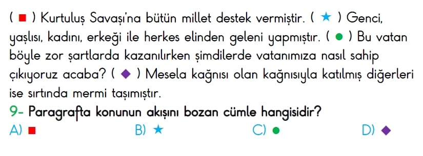 4. Sınıf Türkiye Geneli Ölçme ve Değerlendirme Sınavı 2