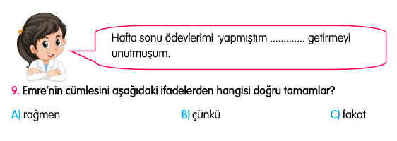 3.Sınıf Ekim Ayı Süreç İzleme Sınavı-2