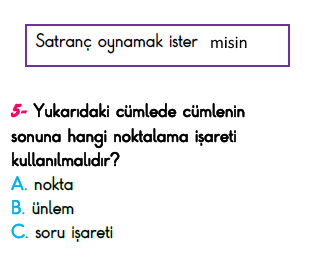 2. Sınıf Türkiye Geneli Kazanım Değerlendirme Sınavı 6