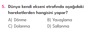 4.Sınıf 4. Hafta Değerlendirme Testi