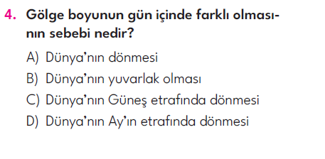 4.Sınıf 5. Hafta Değerlendirme Testi