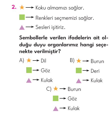 3.Sınıf 5. Hafta Değerlendirme Testi