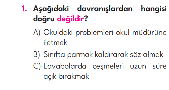 3.Sınıf 6. Hafta Değerlendirme Testi