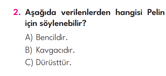 3.Sınıf 2. Hafta Değerlendirme Testi