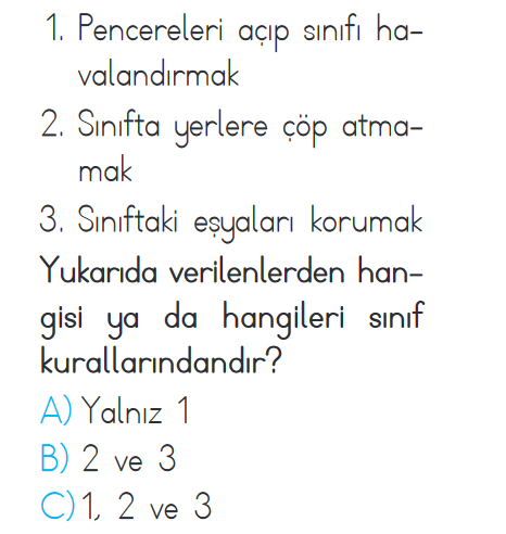 1. Sınıf 30 Soruluk Değerlendirme Sınavı 25.03.2023