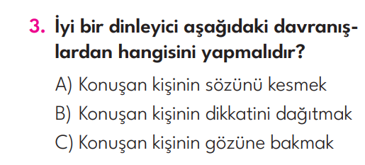 2.Sınıf 6. Hafta Değerlendirme Testi