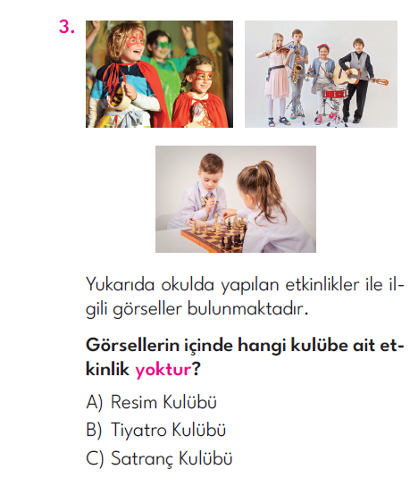 3.Sınıf 5. Hafta Değerlendirme Testi