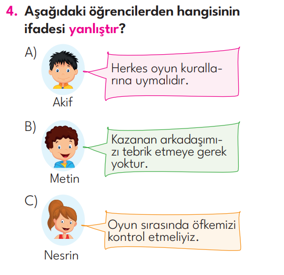 2.Sınıf 6. Hafta Değerlendirme Testi