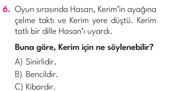 3.Sınıf 2. Hafta Değerlendirme Testi