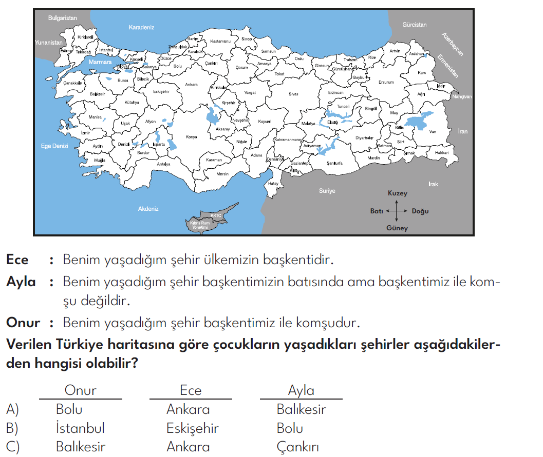 3.SINIF 2024-2025 EĞİTİM ÖĞRETİM YILI HAZIRBULUNUŞLULUK SINAVI