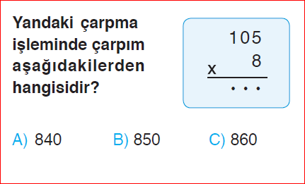 3. Sınıf 15. Hafta Değerlendirme Sınavı