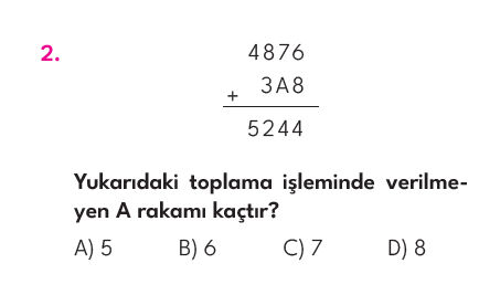 4.Sınıf 5. Hafta Değerlendirme Testi