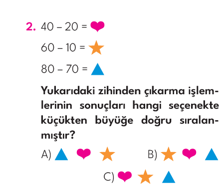 2.Sınıf 7. Hafta Değerlendirme Testi