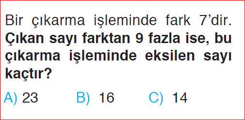 2. Sınıf 15. Hafta Değerlendirme Sınavı