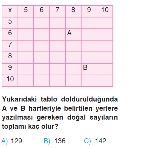 3. Sınıf 15. Hafta Değerlendirme Sınavı