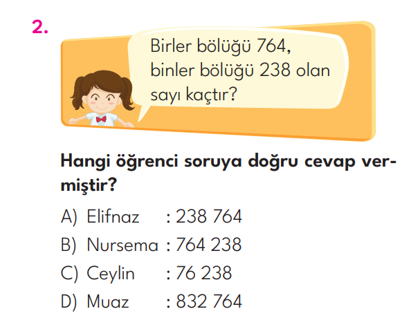 4.Sınıf 2. Hafta Değerlendirme Testi