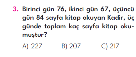 3.Sınıf 5. Hafta Değerlendirme Testi