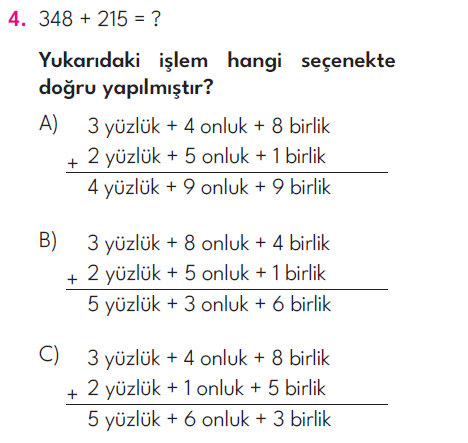 3.Sınıf 5. Hafta Değerlendirme Testi