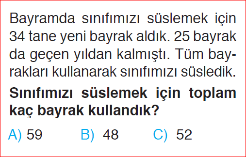 2. Sınıf 15. Hafta Değerlendirme Sınavı