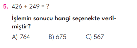 3.Sınıf 5. Hafta Değerlendirme Testi