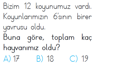 1. Sınıf 30 Soruluk Değerlendirme Sınavı 25.03.2023