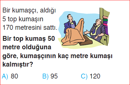 3. Sınıf 15. Hafta Değerlendirme Sınavı