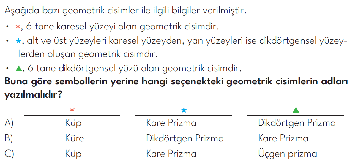 3.SINIF 2024-2025 EĞİTİM ÖĞRETİM YILI HAZIRBULUNUŞLULUK SINAVI