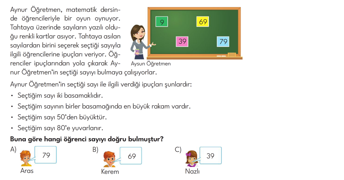 2.SINIFTAN 3.SINIFA GEÇENLER İÇİN TARAMA SINAVI ( MÜFREDAT 1-2-3-4. HAFTA)