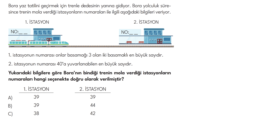 2.SINIFTAN 3.SINIFA GEÇENLER İÇİN TARAMA SINAVI ( MÜFREDAT 1-2-3-4. HAFTA)