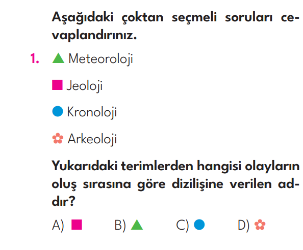 4.Sınıf 2. Hafta Değerlendirme Testi