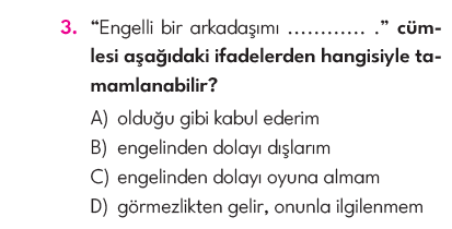 4.Sınıf 4. Hafta Değerlendirme Testi