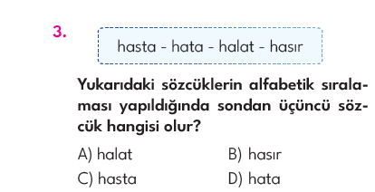 4.Sınıf 4. Hafta Değerlendirme Testi