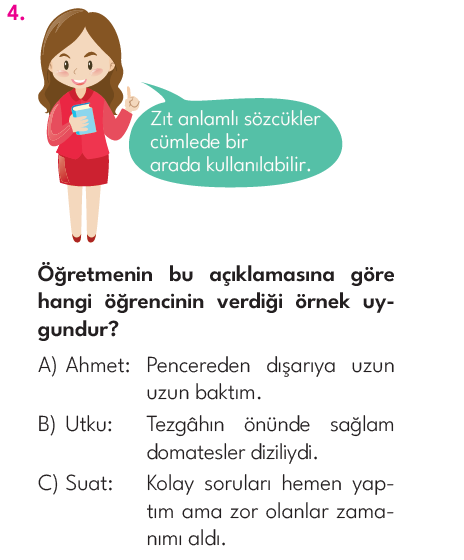 3.Sınıf 5. Hafta Değerlendirme Testi