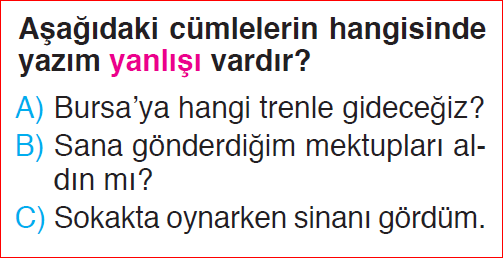 2. Sınıf 15. Hafta Değerlendirme Sınavı