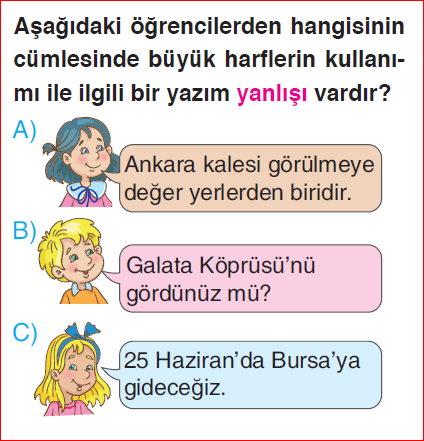 3. Sınıf 15. Hafta Değerlendirme Sınavı