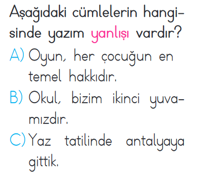 1. Sınıf 30 Soruluk Değerlendirme Sınavı 25.03.2023